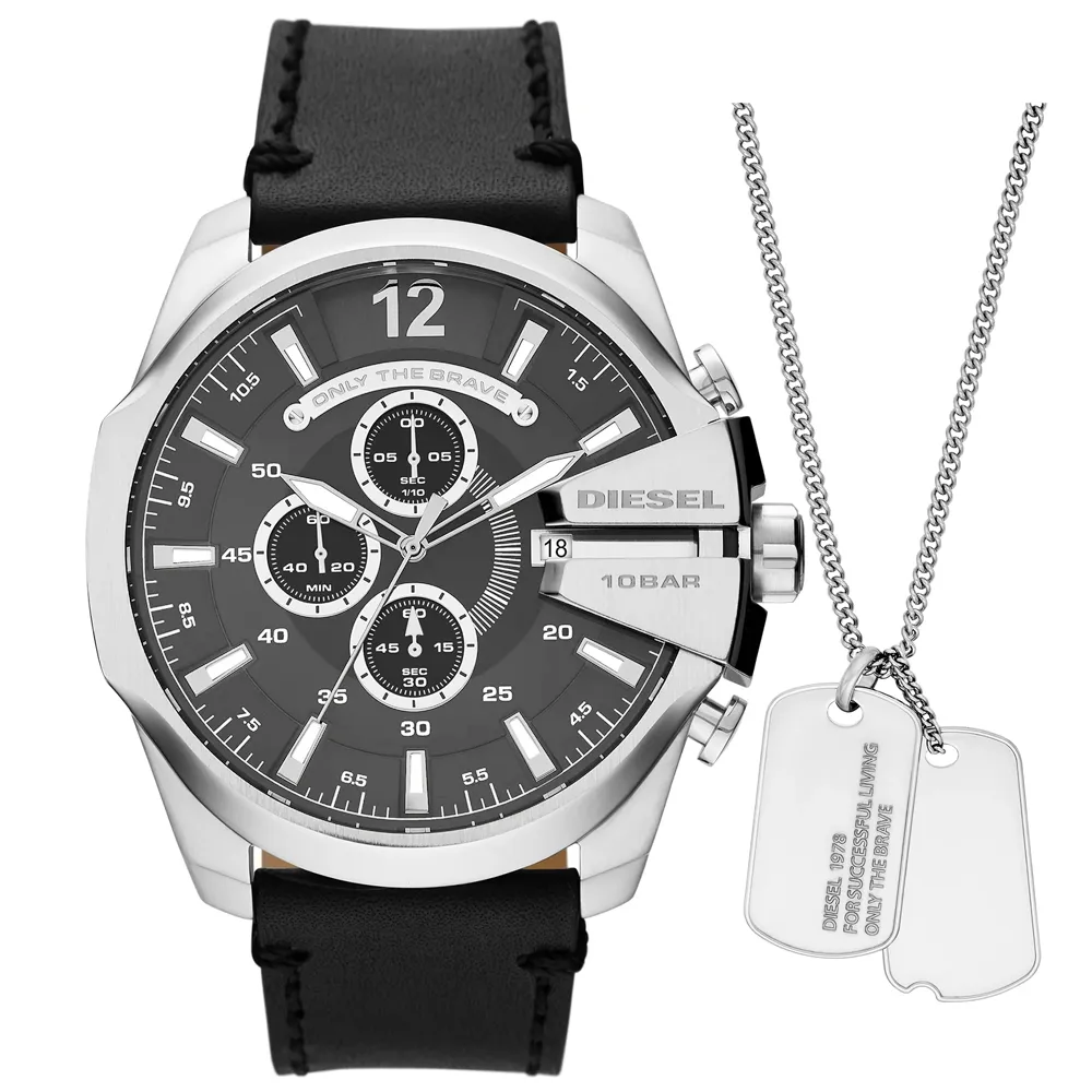 Reloj para Hombre Diesel Mega Chief DZ4559 Set Con Collar